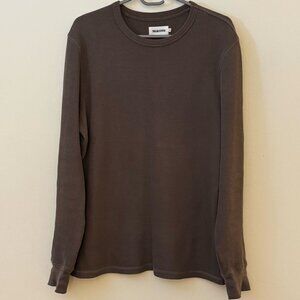 Taylor Stitch Organic Cotton Waffle Crew Fatigue Olive Sz S